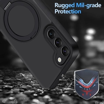 Tawarror 3-v-1 MagStand pouzdro na telefon pro Samsung Galaxy S23 5G, matné průsvitné magnetické