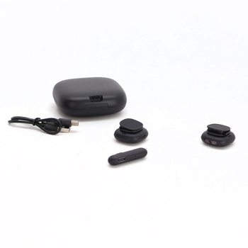 Bezdrátový klopový mikrofon Depusheng V2 2 kusy pro iPhone, iPad a Android s nabíjecím pouzdrem,