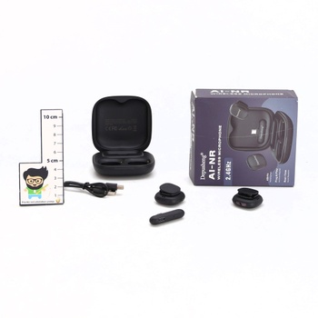 Bezdrátový klopový mikrofon Depusheng V2 2 kusy pro iPhone, iPad a Android s nabíjecím pouzdrem,
