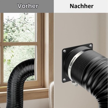 Přírubová spojka potrubí 120 mm, spojka potrubí s přírubou – kulaté PVC větrací potrubí – větrací