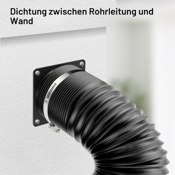Prírubová spojka potrubia 120 mm, spojka potrubia s prírubou – okrúhle PVC vetracie potrubie – vetracie