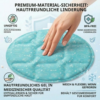 Chladivá podložka pro kočky a malé psy, oválná 33 x 36,8 cm – Opakovaně použitelná gelová chladicí