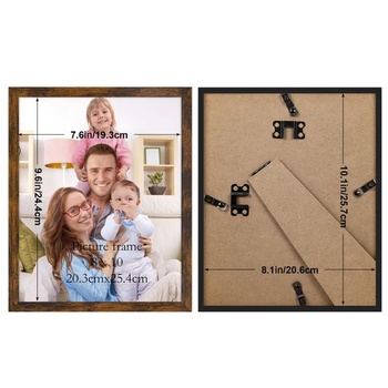 Giftgarden Hnedý fotorámik 20x25 cm - Rustikálny plastový fotorámik hnedý 20x25cm