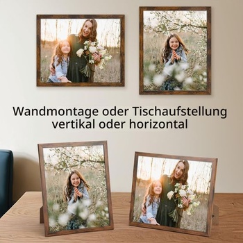 Giftgarden Hnedý fotorámik 20x25 cm - Rustikálny plastový fotorámik hnedý 20x25cm