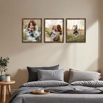 Giftgarden Hnedý fotorámik 20x25 cm - Rustikálny plastový fotorámik hnedý 20x25cm