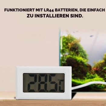 MAGT Mini digitálny LCD teplomer, digitálny teplotný monitor s externým vodotesným senzorom pre