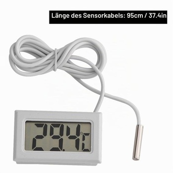 MAGT Mini digitálny LCD teplomer, digitálny teplotný monitor s externým vodotesným senzorom pre