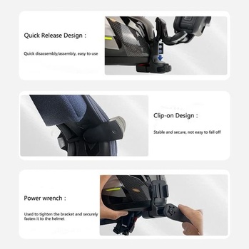 Držiak na motorovú prilbu kompatibilný s DJI Osmo Action 6, Osmo Action 5 Pro, Osmo Action 4, Osmo