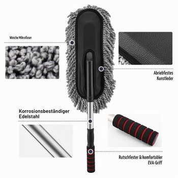 Moko Car Duster, kefa na umývanie áut, viacúčelová kefa z mikrovlákna, sada na čistenie interiéru a