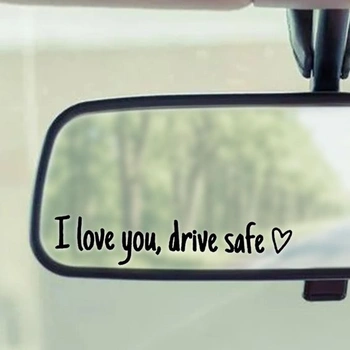 3 samolepky „I Love You Drive Safe“, vnější samolepky na…