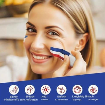 Farby na tvár, Dúhové farby na tvár, Dúhová make-up tyčinka, Francúzske farby na líčenie