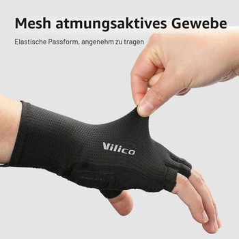 Profesionálne cyklistické rukavice Vilico – priedušné, tlmiace nárazy, protišmykové so silikónovým