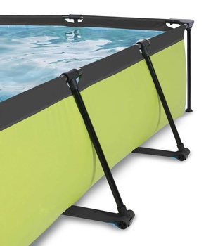 Záhradný bazén s filtráciou a zastrešením, 300 x 200 x 65 cm, zelený - A