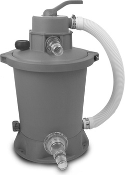 Okrúhly bazén s filtráciou a schodíkmi, ø 360 x 122 cm, čierny - B