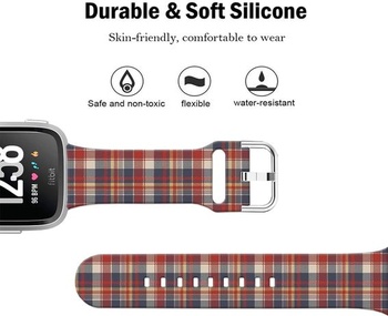 Mäkký silikónový športový remienok s kresleným vzorom, 23 mm, kompatibilný s Fitbit Versa