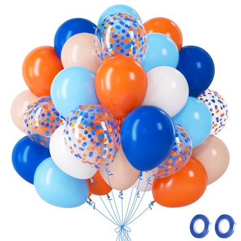 Oranžové a modré balóniky - 60 kusov narodeninovej…