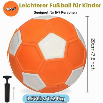 Zakrivená lopta, 20cm zakrivená lopta, vybavená pumpou na 1 loptu, zakrivená futbalová lopta, flexibilná
