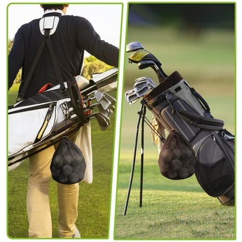 Taška na golfové loptičky – balenie 6 sieťovaných tašiek so sťahovacou šnúrkou, taška na golfové loptičky,