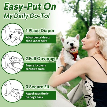 Plienky Flying Paws pre psov, S-48 s aktívnym uhlím. Mäkké a priedušné plienky pre psov, neutralizujúce