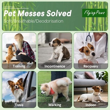 Plienky Flying Paws pre psov, S-48 s aktívnym uhlím. Mäkké a priedušné plienky pre psov, neutralizujúce