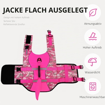 Plávacia vesta CITÉTOILE Shark, XL, ružová