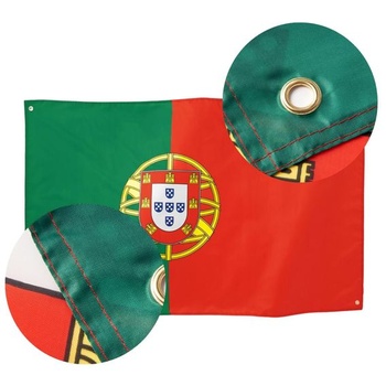 Runesol Portugalská vlajka 3x5, 91x152cm, Bandeira De Portugal 4 priechodky, mosadzné priechodky v