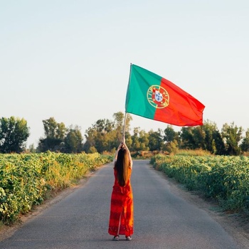 Runesol Portugalská vlajka 3x5, 91x152cm, Bandeira De Portugal 4 priechodky, mosadzné priechodky v