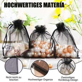Organzové sáčky se stahovací šňůrkou, 50 kusů, 20 x 30 cm, dárkové tašky na svatby, organzové