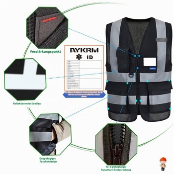 Výstražná vesta AYKRM Security vel.L čierna