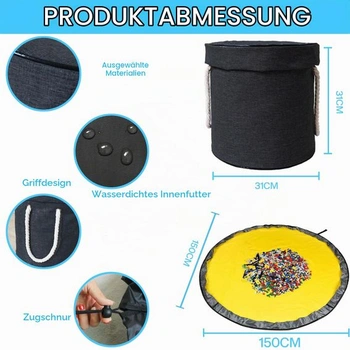 Detský úložný vak, úložný vak na hraciu podložku JOLY FANG do detských izieb, košík na hračky s