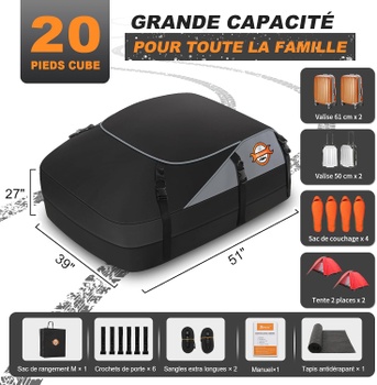 Strešný box Sailnovo na auto 580 l/20m3