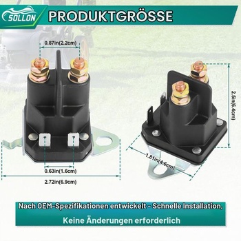 862-1241-211-12 Startovací relé, spínač solenoidu startéru, 12V pro sekačky na trávu, sněžné