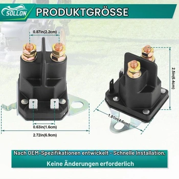 862-1241-211-12 Štartovacie relé, spínač solenoidu štartéra, 12V pre kosačky na trávu, snežné
