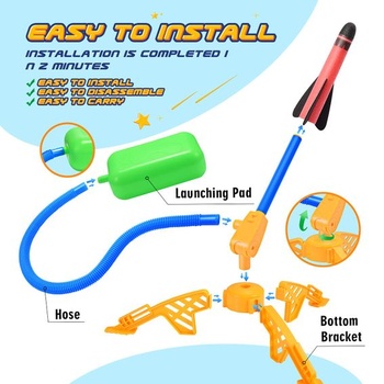 Anginne Rocket Air Pressure, venkovní hračka pro děti - dárky pro chlapce a dívky, 3 kusy