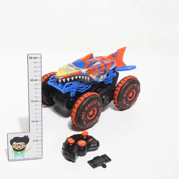 Hot Wheels Monster Trucks hračka na diaľkové ovládanie, veľká RC hračka Tiger Shark Climber s 3