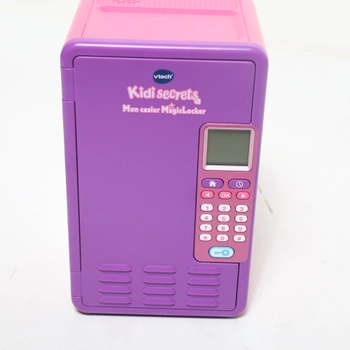 VTech - KidiSecrets, My MagicLocker skříňka, fialová a růžová, tajný trezor s kódem, reproduktor,