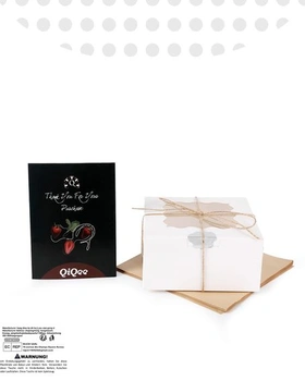 Gcardist bílé krabičky na sušenky s okénkem, 30 kusů, 15,2x15,2x7,6 cm, krabička na pečivo,