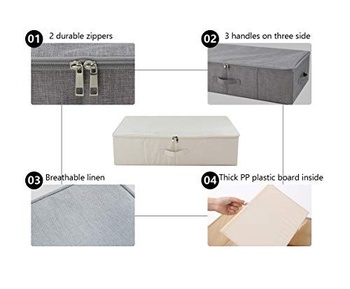 Iwill CREATE PRO Boxy na boty pod postel s víkem, skládací, organizér na oblečení pod postel,