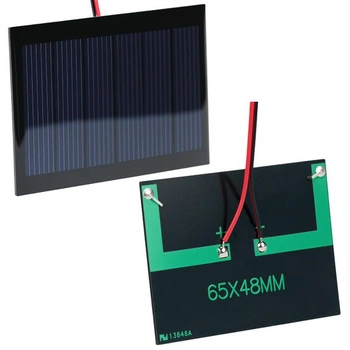 QWORK® 6dílný mikro mini solární panel 3V 0,3W 80mA,…