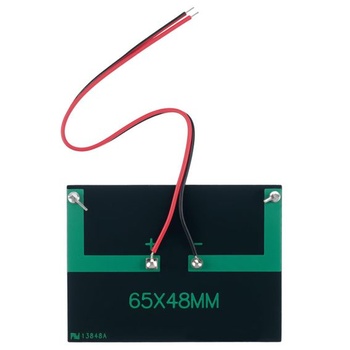 QWORK® 6dílný mikro mini solární panel 3V 0,3W 80mA, 65x48mm s 15cm kabelem - Přenosná a efektivní