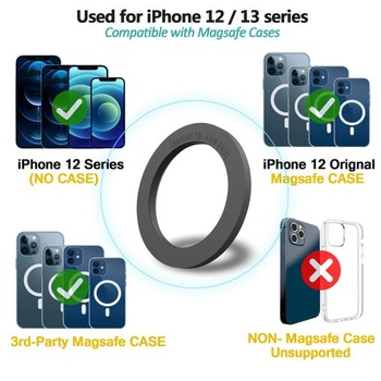 2 ks magnetický nástenný držiak s magnetickým krúžkom pre MagSafe iPhone