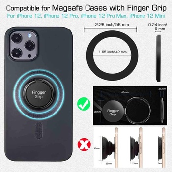 2 ks magnetický nástenný držiak s magnetickým krúžkom pre MagSafe iPhone
