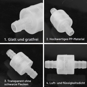 LPZMPZ Plastový jednorazový inline ozónový spätný ventil 9 mm až 10 mm