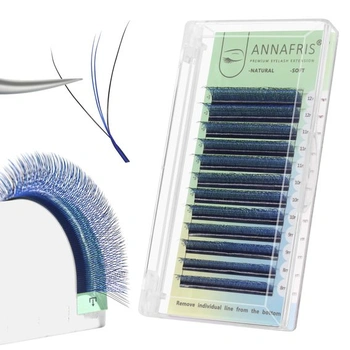 3D farebné predĺženie rias (3D+modré, 0,07C, 8-15mm) modré…