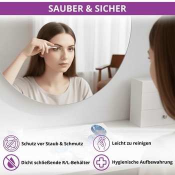Púzdro na kontaktné šošovky Venus® Galaxy Sparkle, púzdro na šošovky, magicky modré