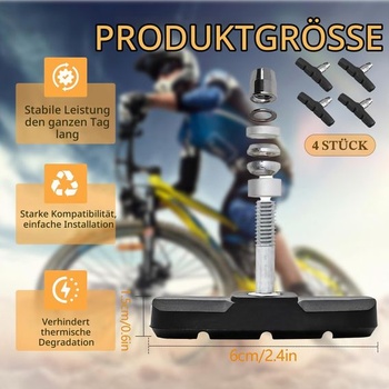 4 brzdové destičky V-Brake 60 mm - Sada brzdových destiček pro jízdní kola
