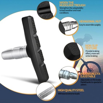 4 brzdové destičky V-Brake 60 mm - Sada brzdových destiček pro jízdní kola