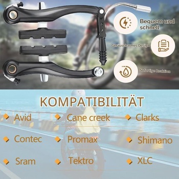 4 brzdové destičky V-Brake 60 mm - Sada brzdových destiček pro jízdní kola