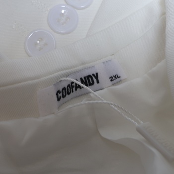 Pánské sako Coofandy bílé XXL