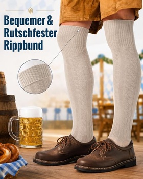 Pánské tradiční bavorské ponožky, podkolenky Oktoberfest, tradiční bavorské ponožky, velikost